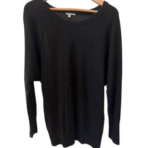 Halogen Long Black Sweater Women's Small Wool Cashmere Blend Luxury Minimalist